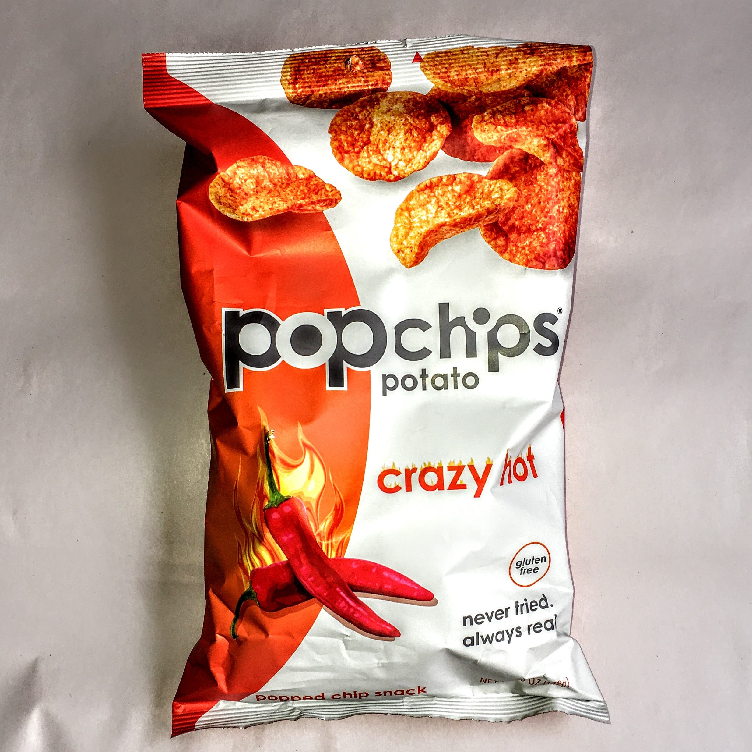 A bag of crazy hot popchips.